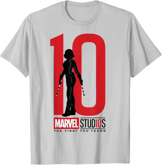 Marvel Studios 10 Years Black Widow Graphic T-Shirt - T-Shirt | Ash