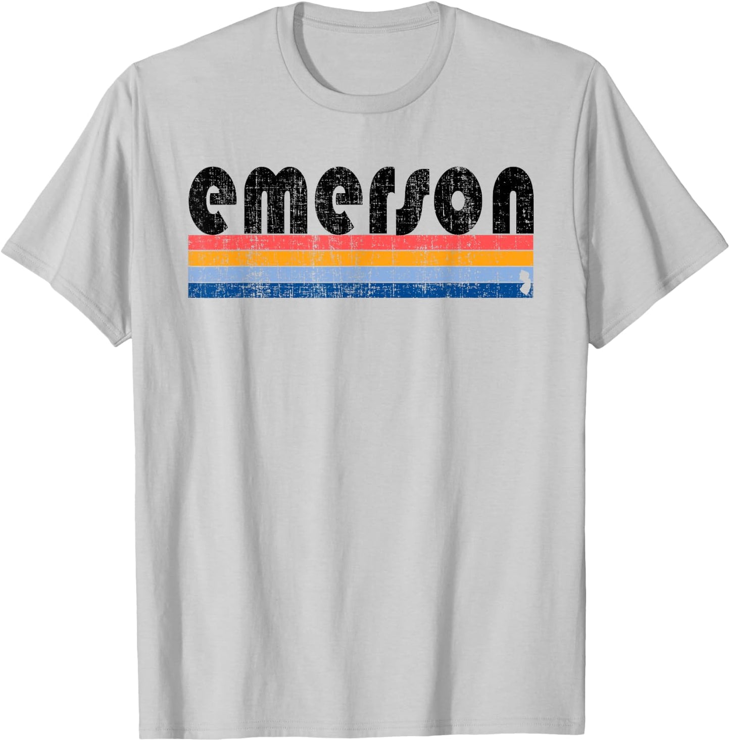 Vintage 80s Style Emerson NJ T-Shirt - T-Shirt | Ash