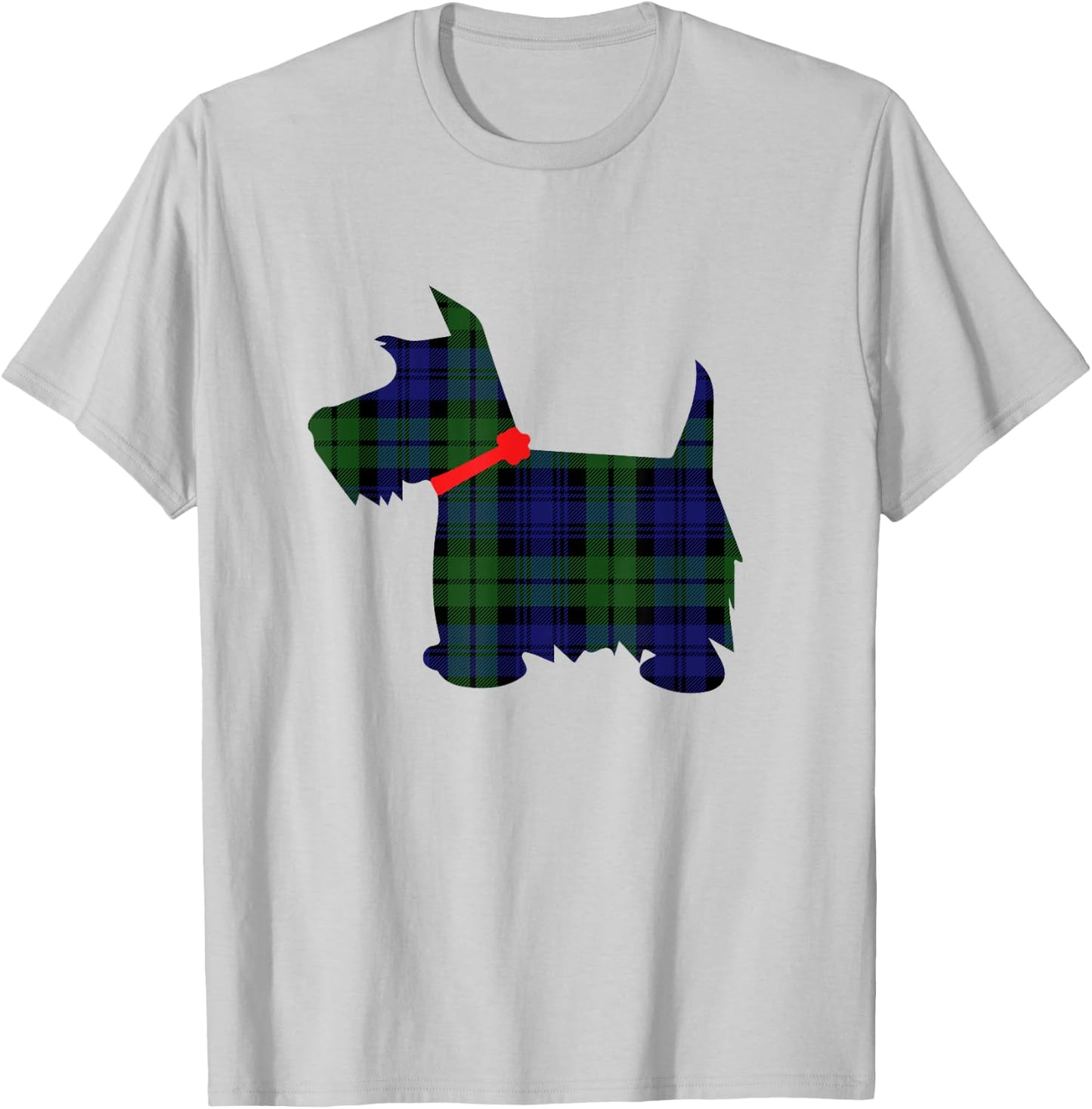 Scottie Dog Scottish Terrier T Shirt Campbell Tartan Plaid T-Shirt - T-Shirt | Ash