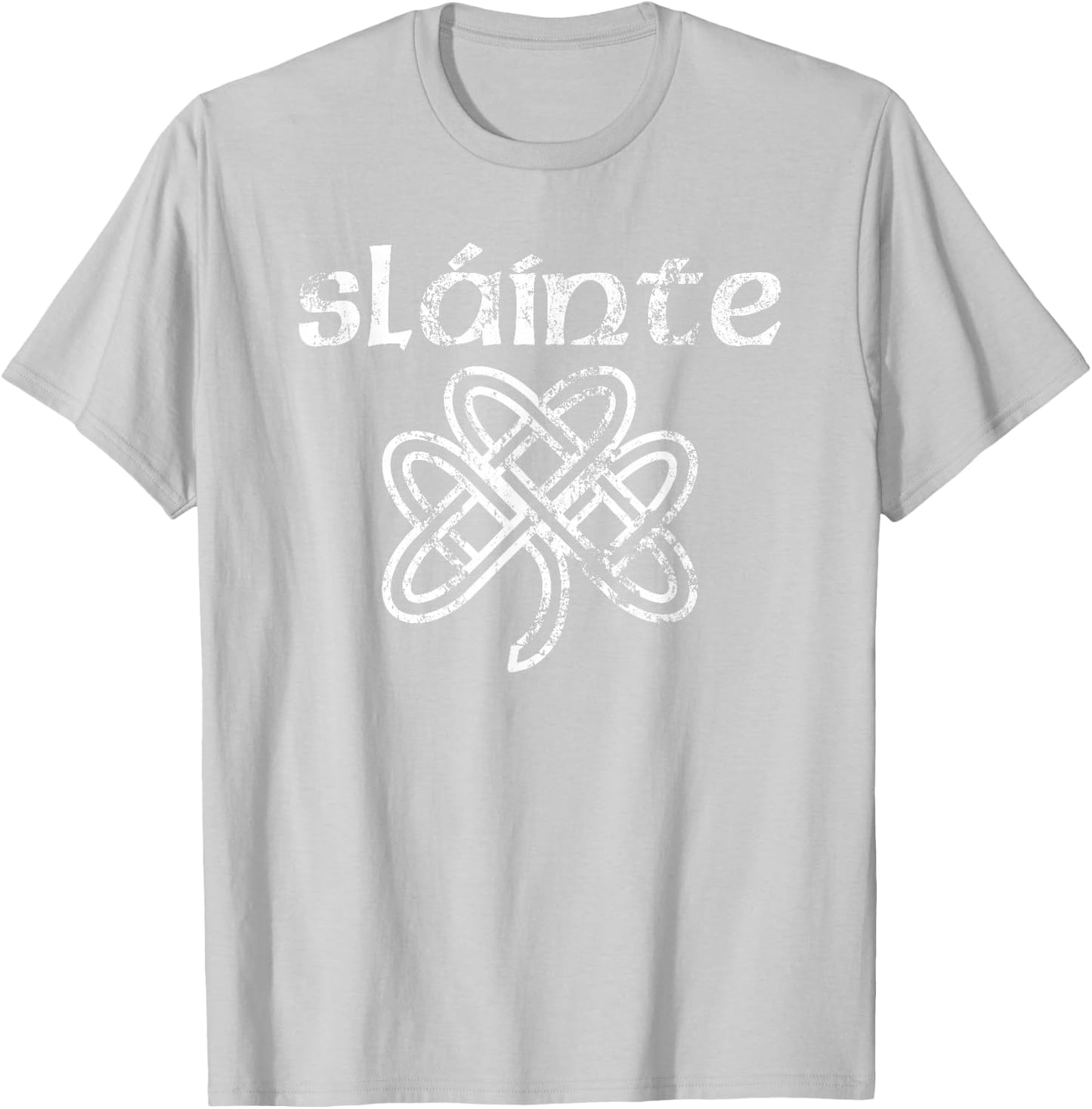 Happy Shamrock Apparel Vintage Slainte Cute Cheers Good Health Fun St Patricks Day T-Shirt - T-Shirt | Ash