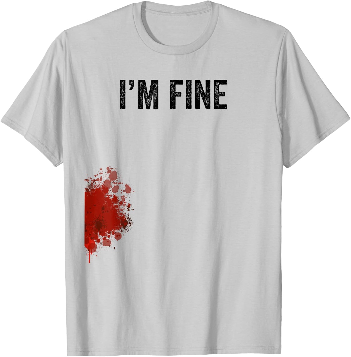 I'm Fine Graphic Zombie Slash Movie Halloween T-Shirt - T-Shirt | Ash