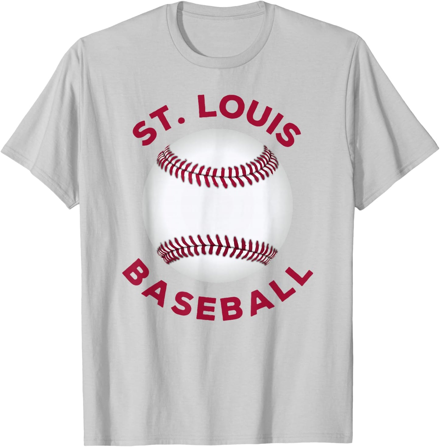 Classic St. Louis Missouri Baseball Fan Retro T-Shirt - T-Shirt | Ash