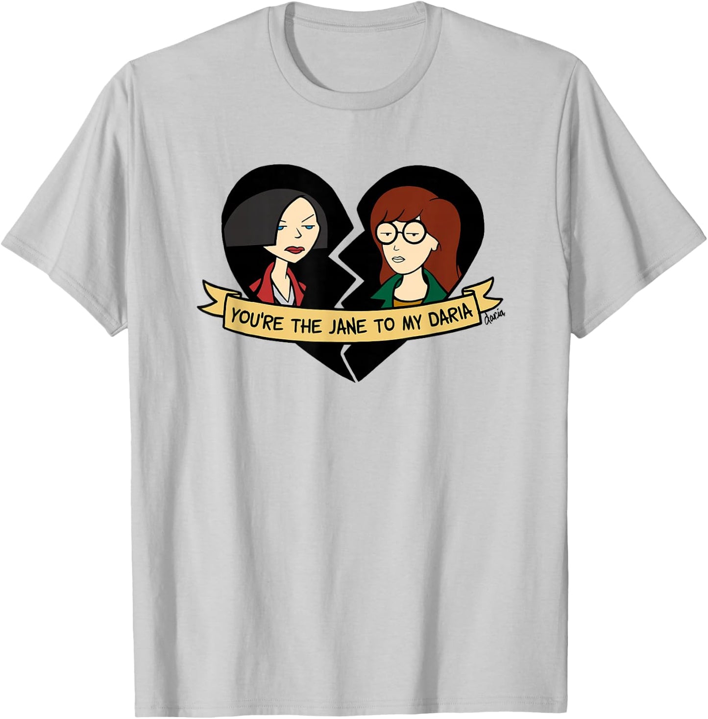 Daria The Jane To My Daria Graphic T-Shirt - T-Shirt | Ash