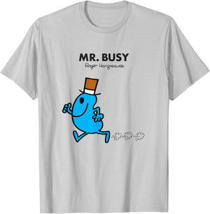 Mr. Men Mr. Busy T-Shirt - T-Shirt | Ash