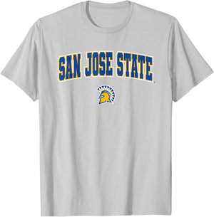 San Jose State University SJSU Spartans Arch Logo T-Shirt - T-Shirt | Ash