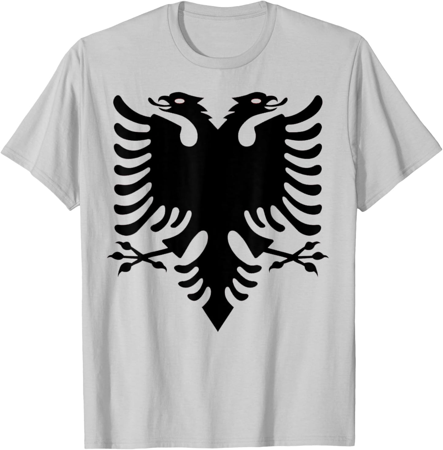 Albanian Double Eagle Design - Albania Crest T-Shirt - T-Shirt | Ash