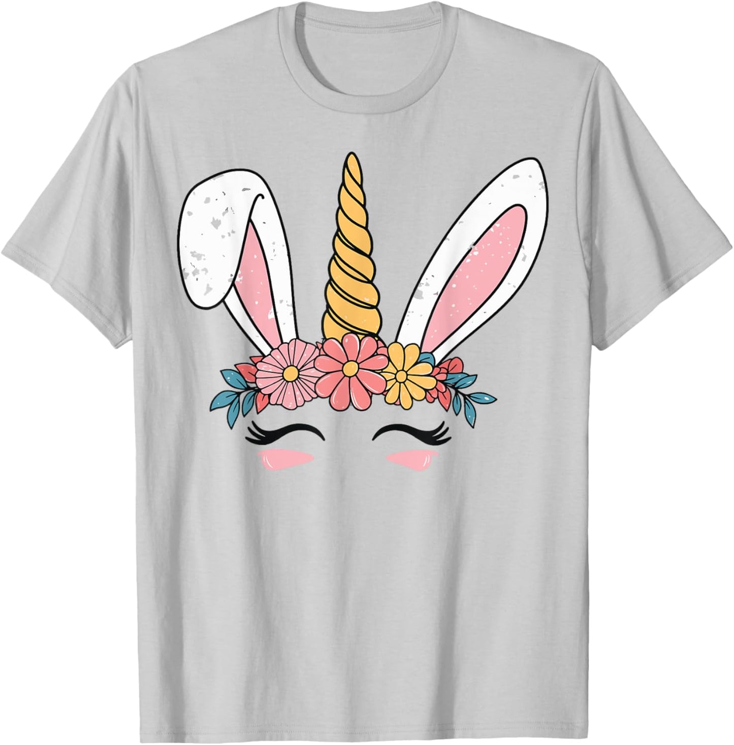 Unicorn Easter Head T-Shirt - T-Shirt | Ash