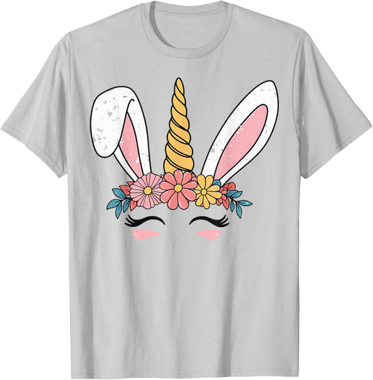 Unicorn Easter Head T-Shirt - T-Shirt | Ash