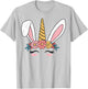Unicorn Easter Head T-Shirt - T-Shirt | Ash