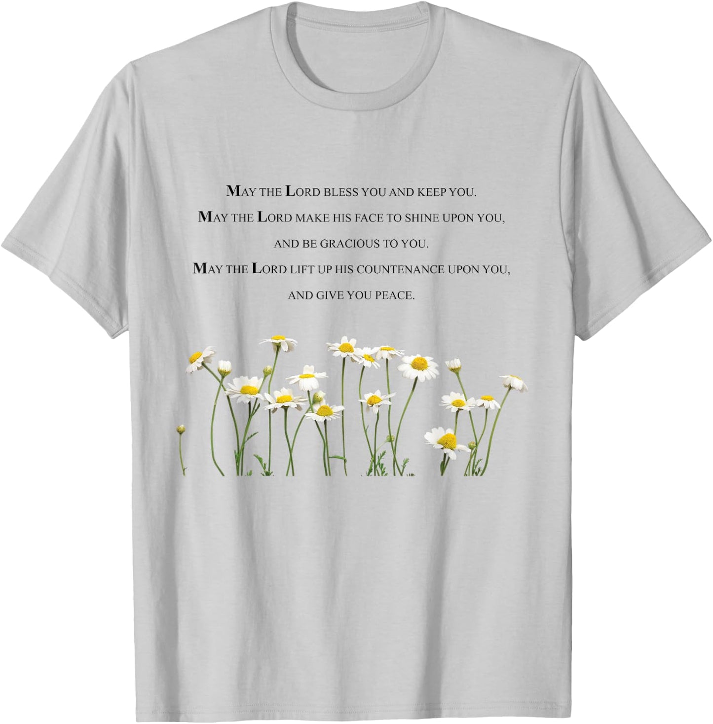 Encouraging, "May the Lord Bless you and keep you" T-Shirt - T-Shirt | Ash