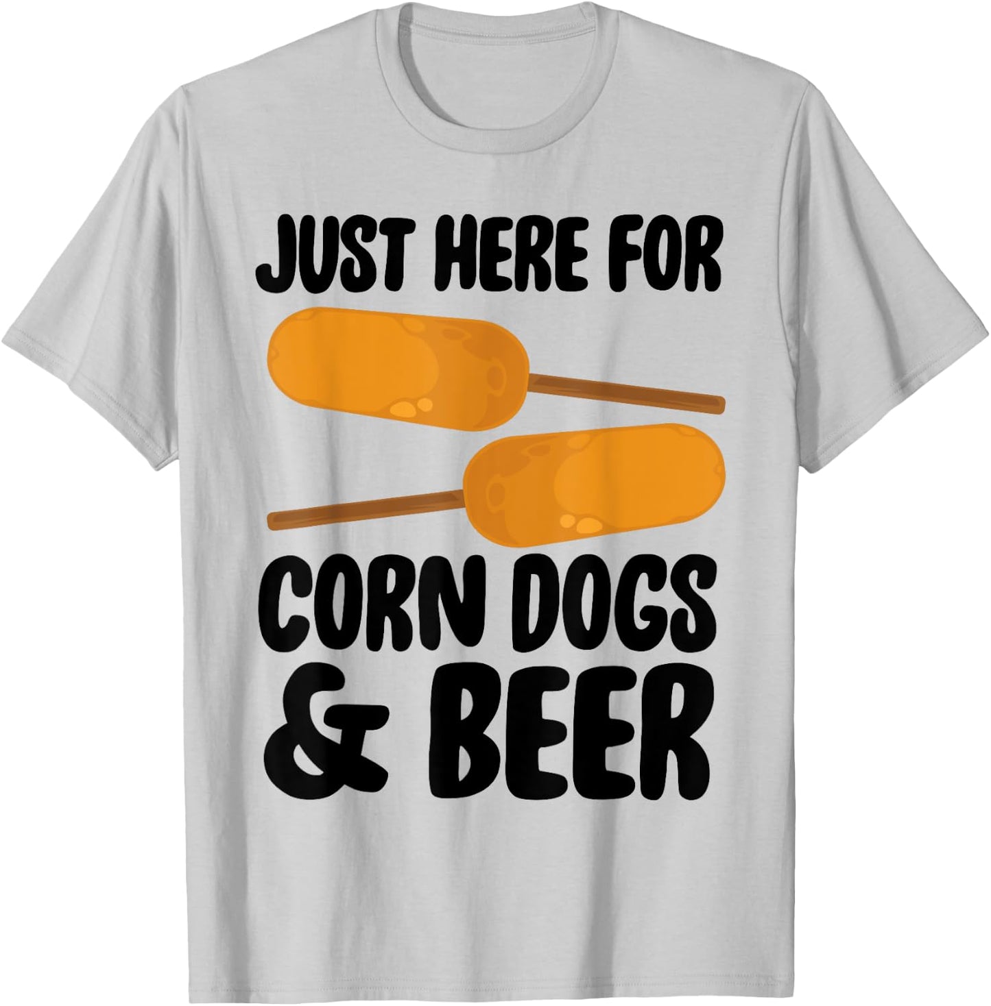 Corndog Costume Just Here For Corn Dogs & Beer T-Shirt - T-Shirt | Ash