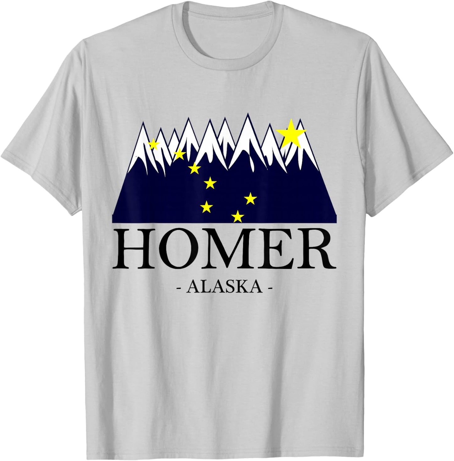 Homer Alaska - | Awesome Mountain - Gift T-Shirt - T-Shirt | Ash