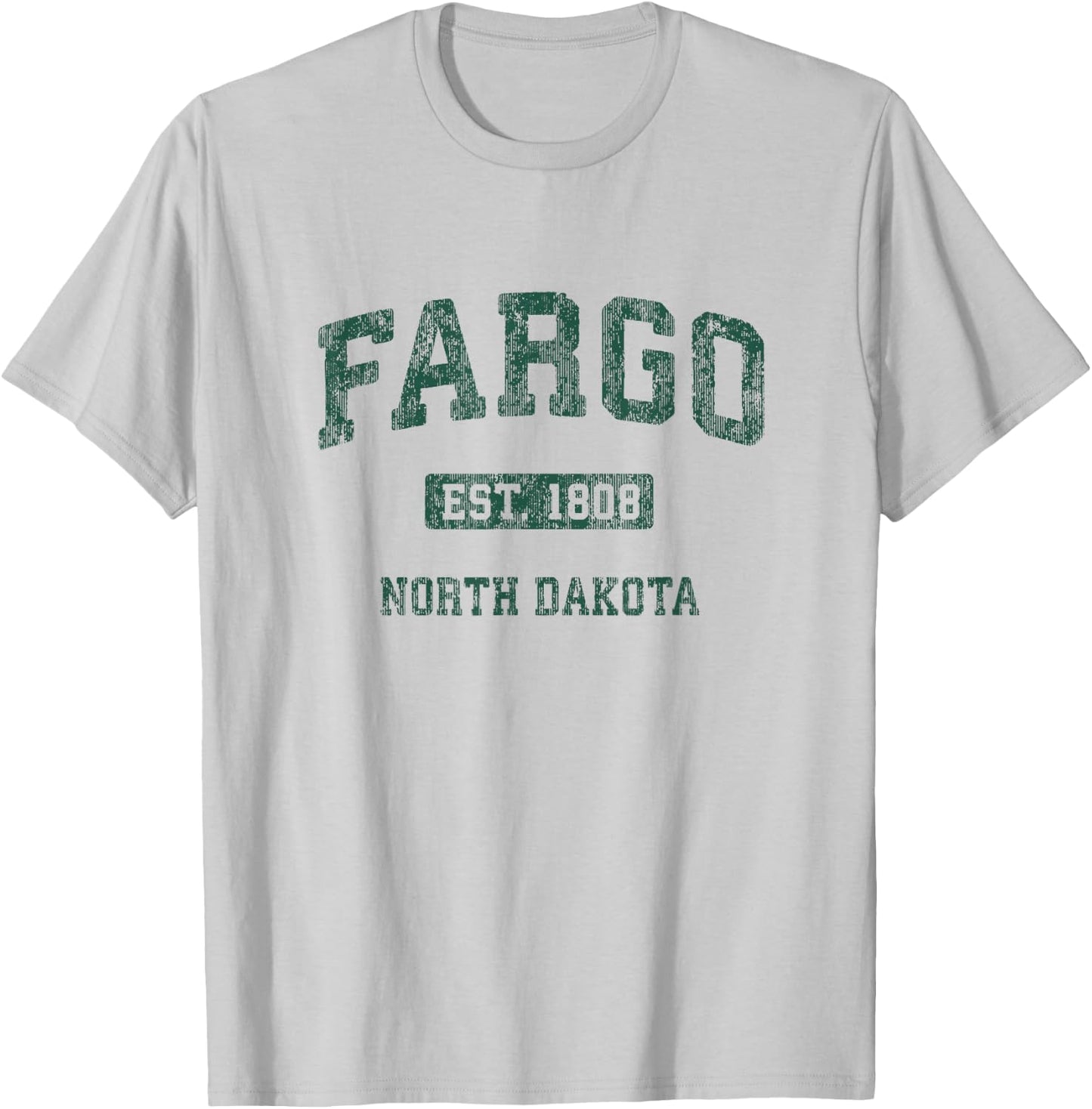 Fargo North Dakota ND Vintage Athletic Sports Design T-Shirt - T-Shirt | Ash