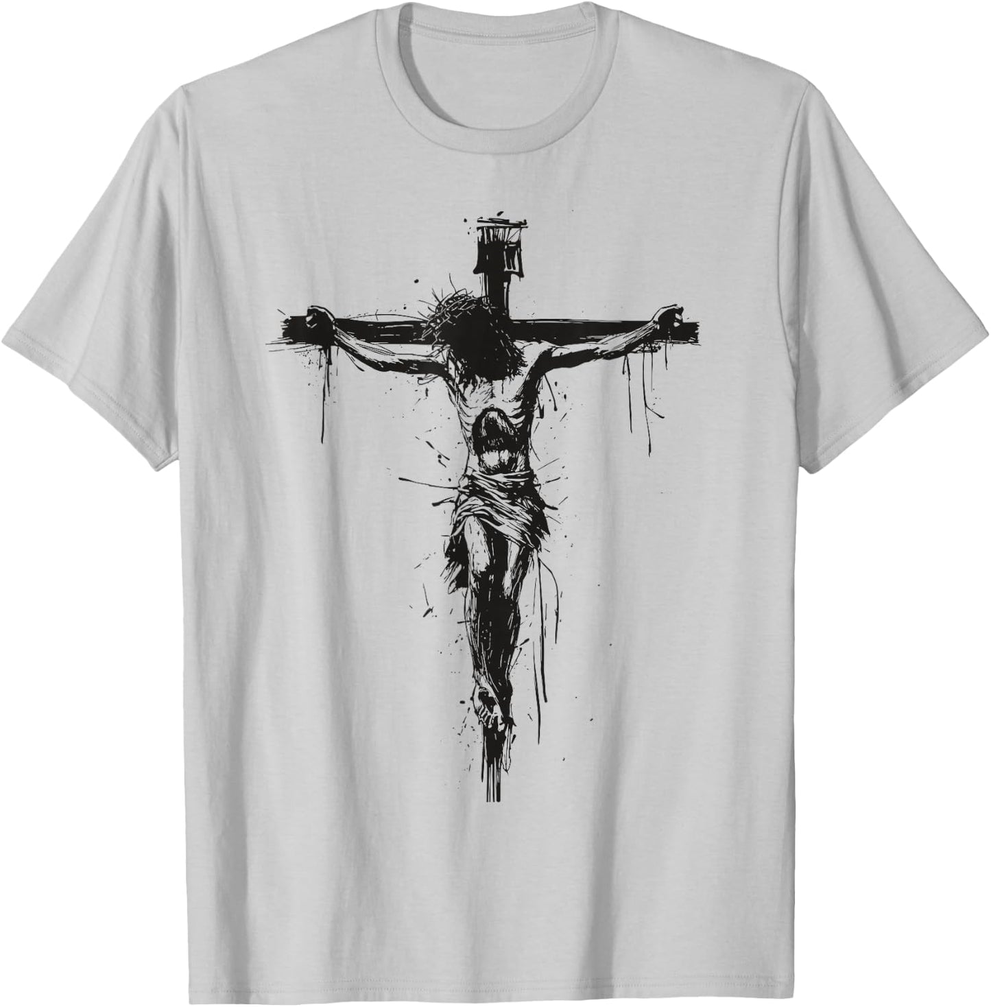 Jesus Christ on the cross T-Shirt - T-Shirt | Ash