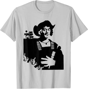 Christopher Columbus Explorer USA America American T-Shirt - T-Shirt | Ash