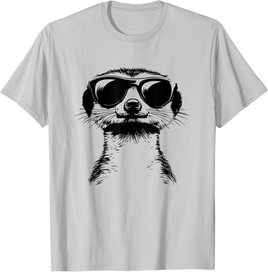 Cute I Love Meerkats T-Shirt - T-Shirt | Ash