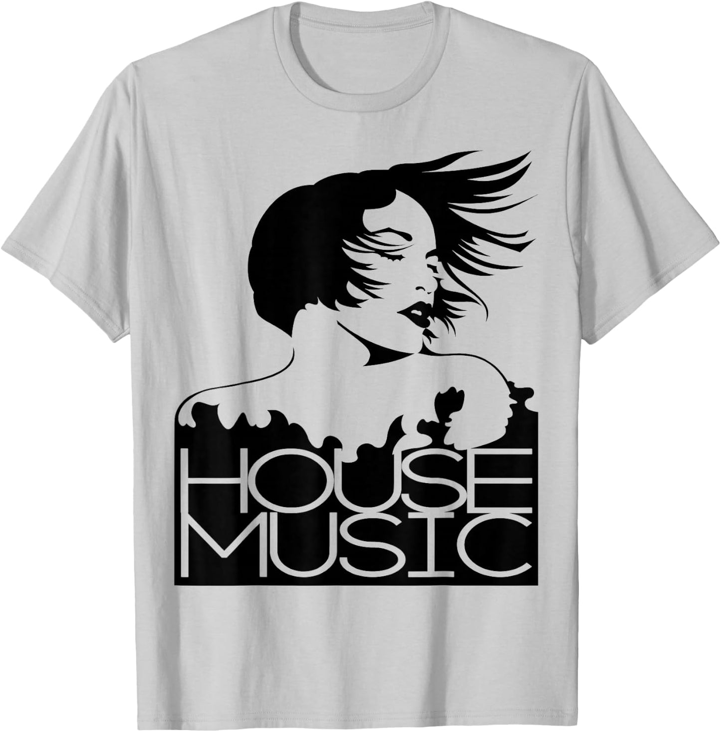House Music Shirt, House Music All Night Long, EDM, Rave T-Shirt - T-Shirt | Ash