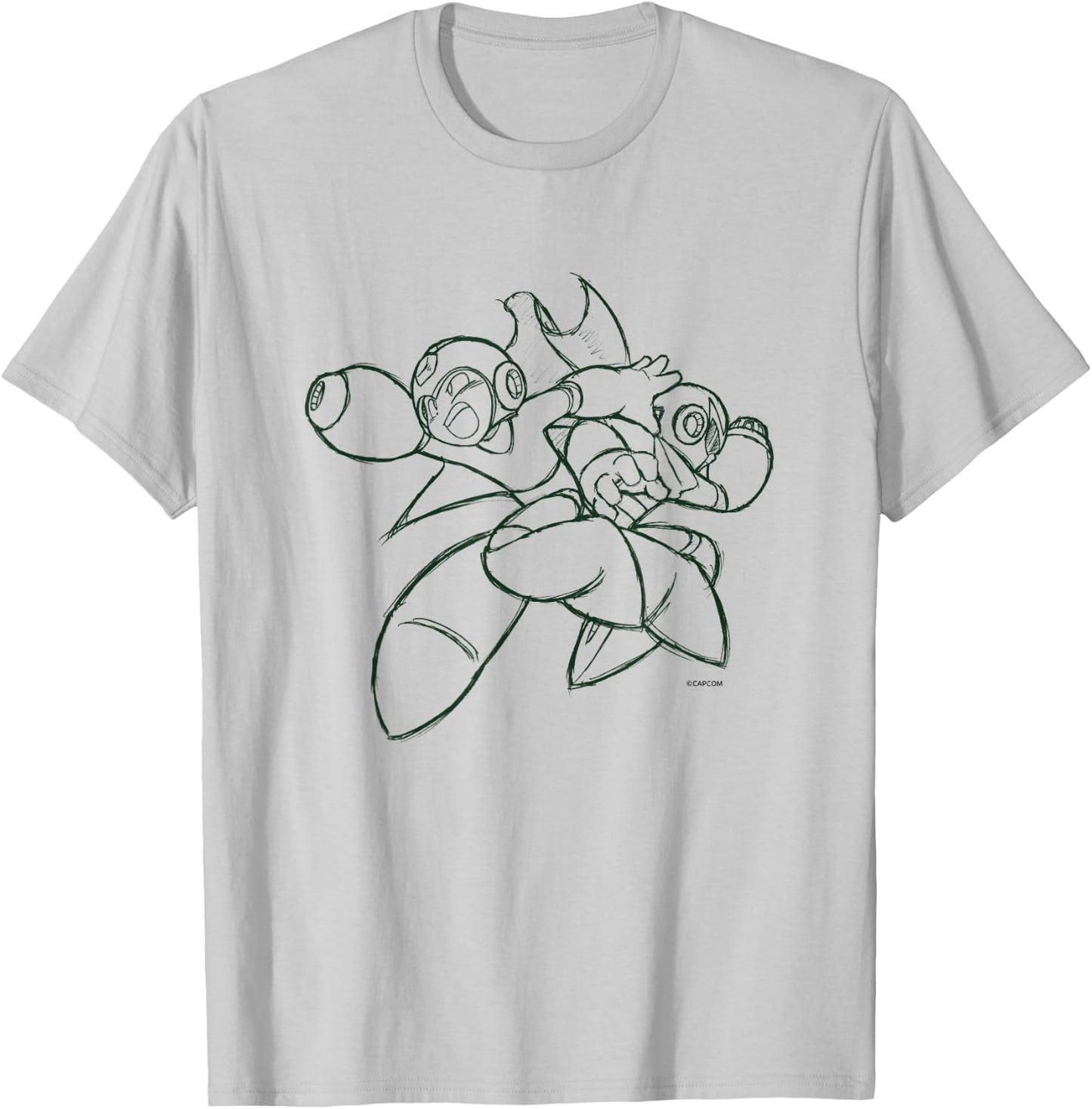 MEGA MAN VS. ProtoMan (B) T-Shirt - T-Shirt | Ash