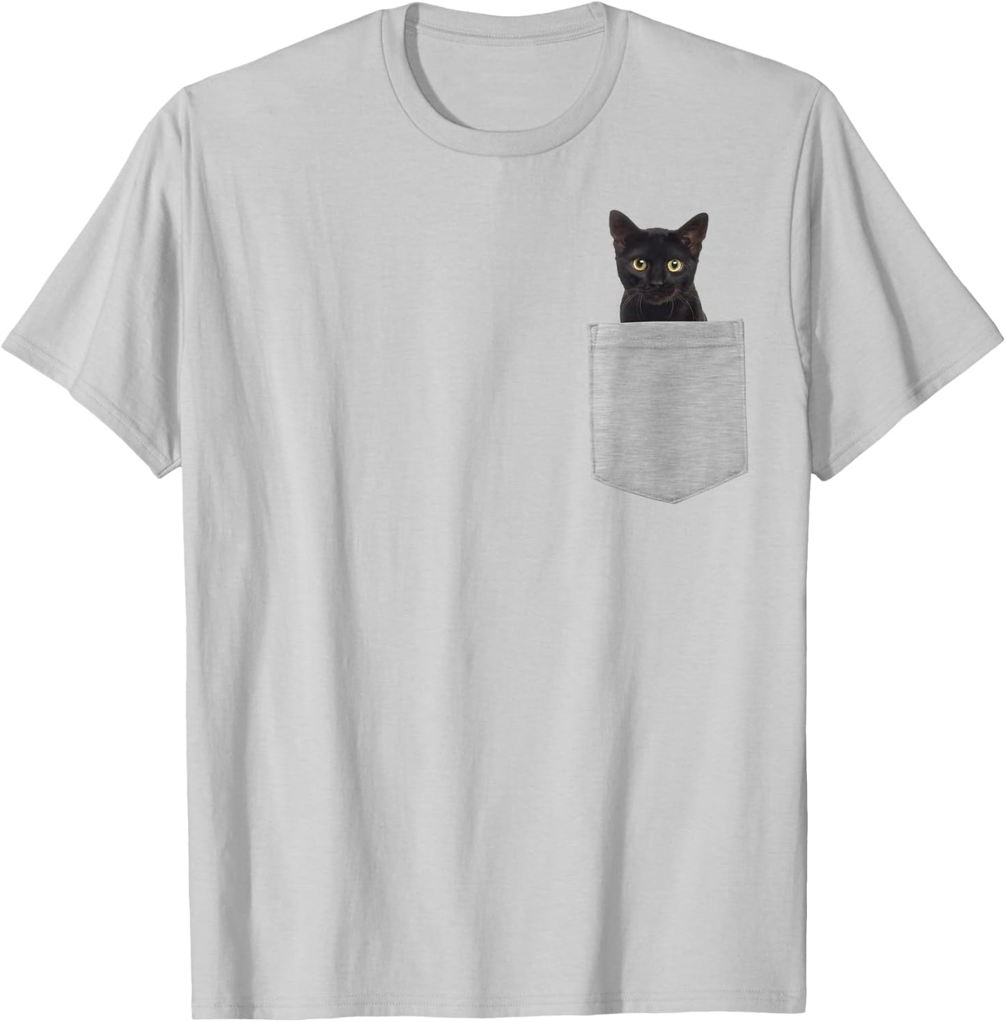 Animal in Your Pocket Black Cat T-Shirt - T-Shirt | Ash