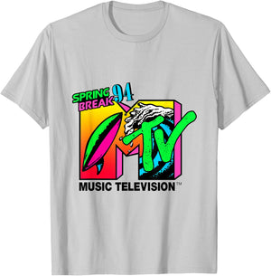 Classic MTV Logo Spring Break 94' T- Shirts T-Shirt - T-Shirt | Ash