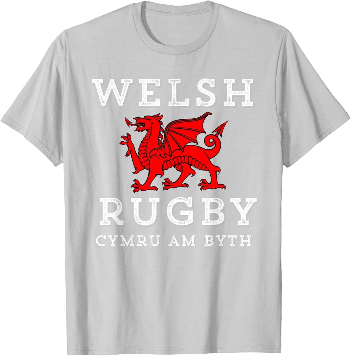 Cymru Am Byth Welsh Rugby Wales Forever Dragon T-Shirt - T-Shirt | Ash
