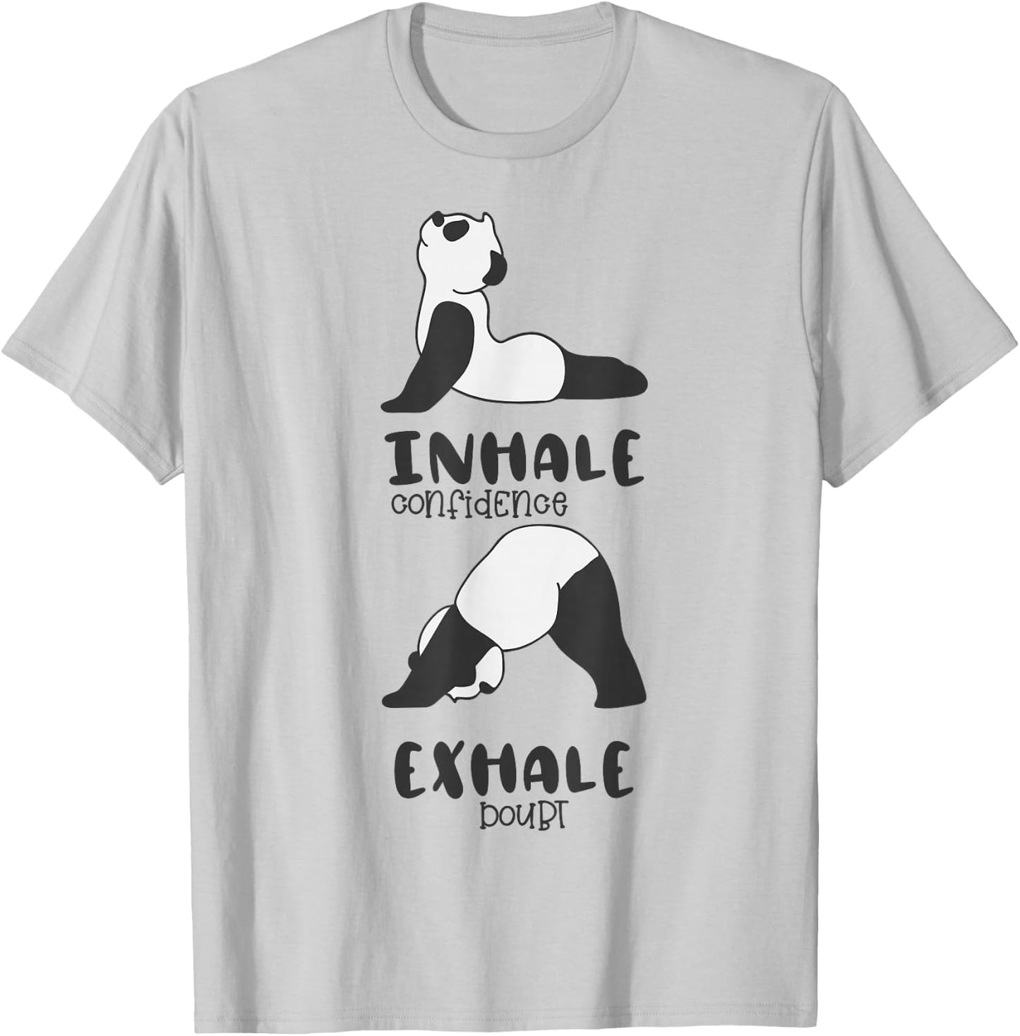 Funny Panda Bear Inhale Exhale Panda Yoga T-Shirt - T-Shirt | Ash