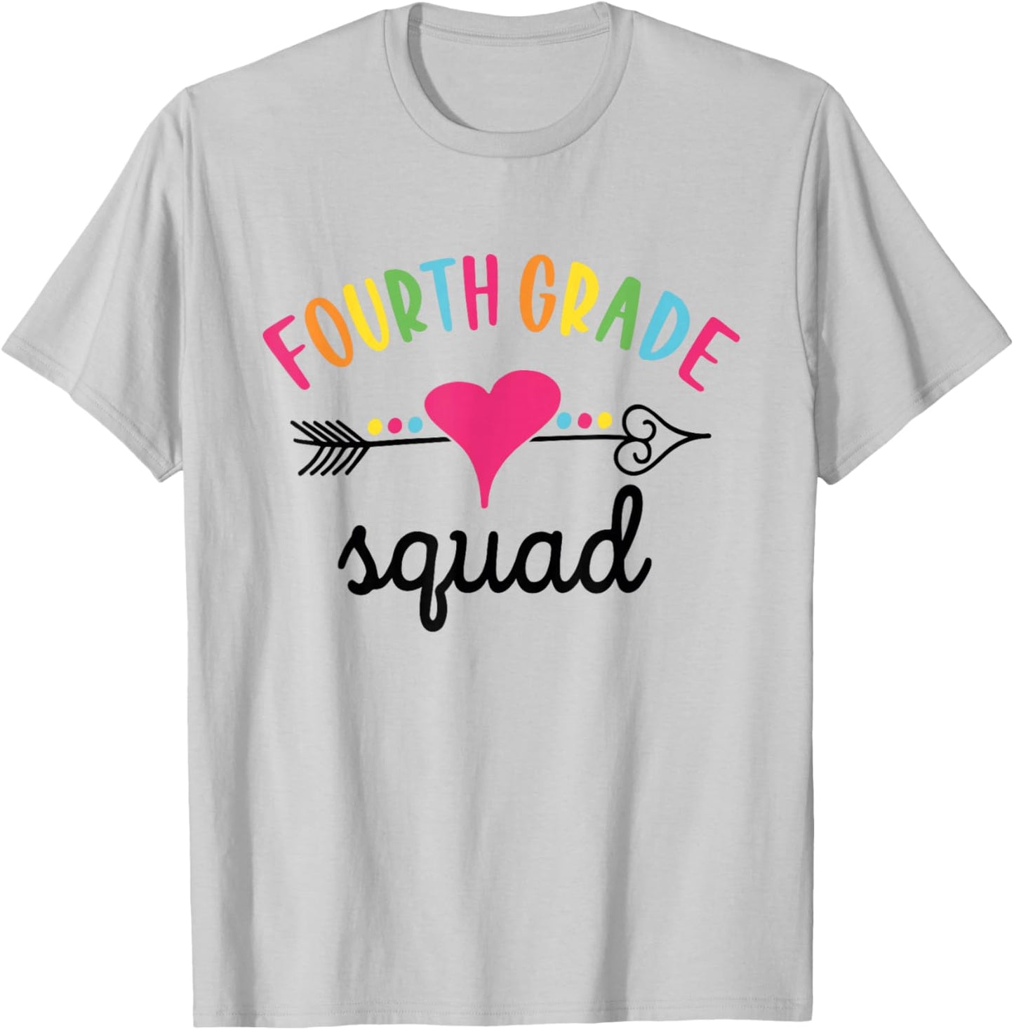Fourth Grade Squad Girls Boys Teacher Team T-Shirt - T-Shirt | Ash