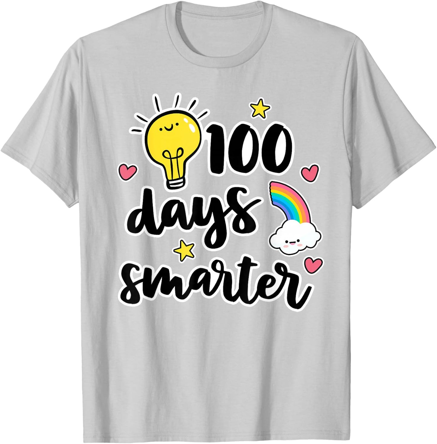100 Days Smarter 100th Day of School Shirt Kindness Teacher T-Shirt - T-Shirt | Ash