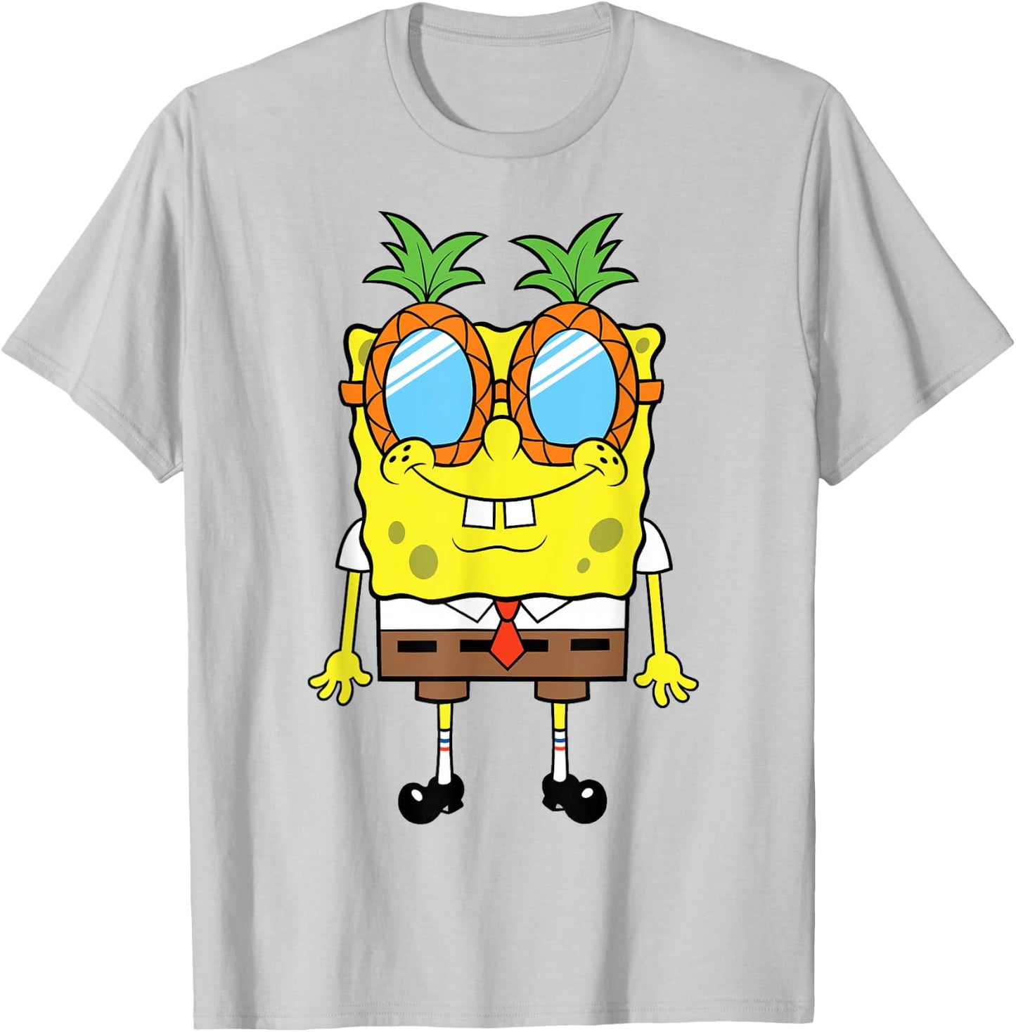 Nickelodeon Spongebob Squarepants Pineapple Glasses T-Shirt - T-Shirt | Ash