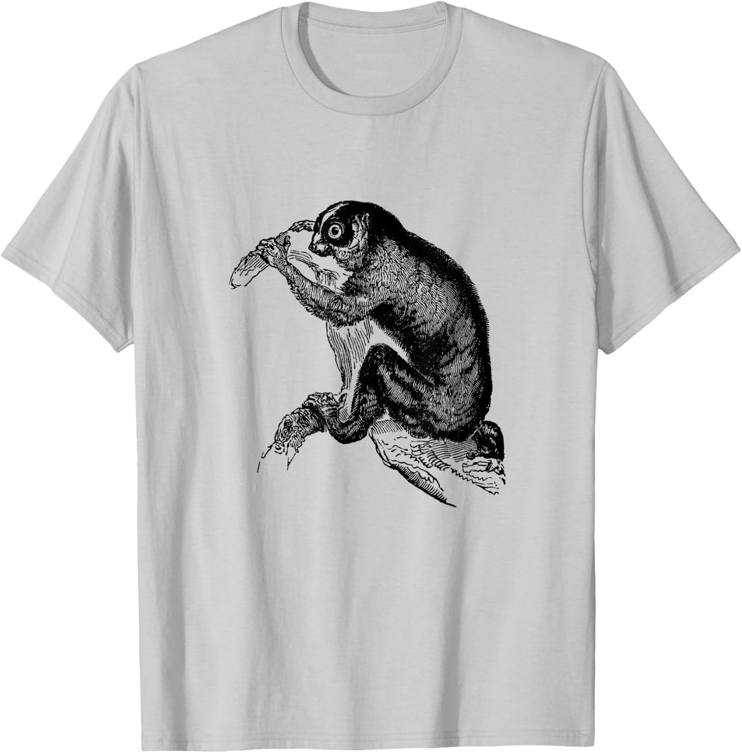 Slow Loris Vintage Print T-Shirt - T-Shirt | Ash