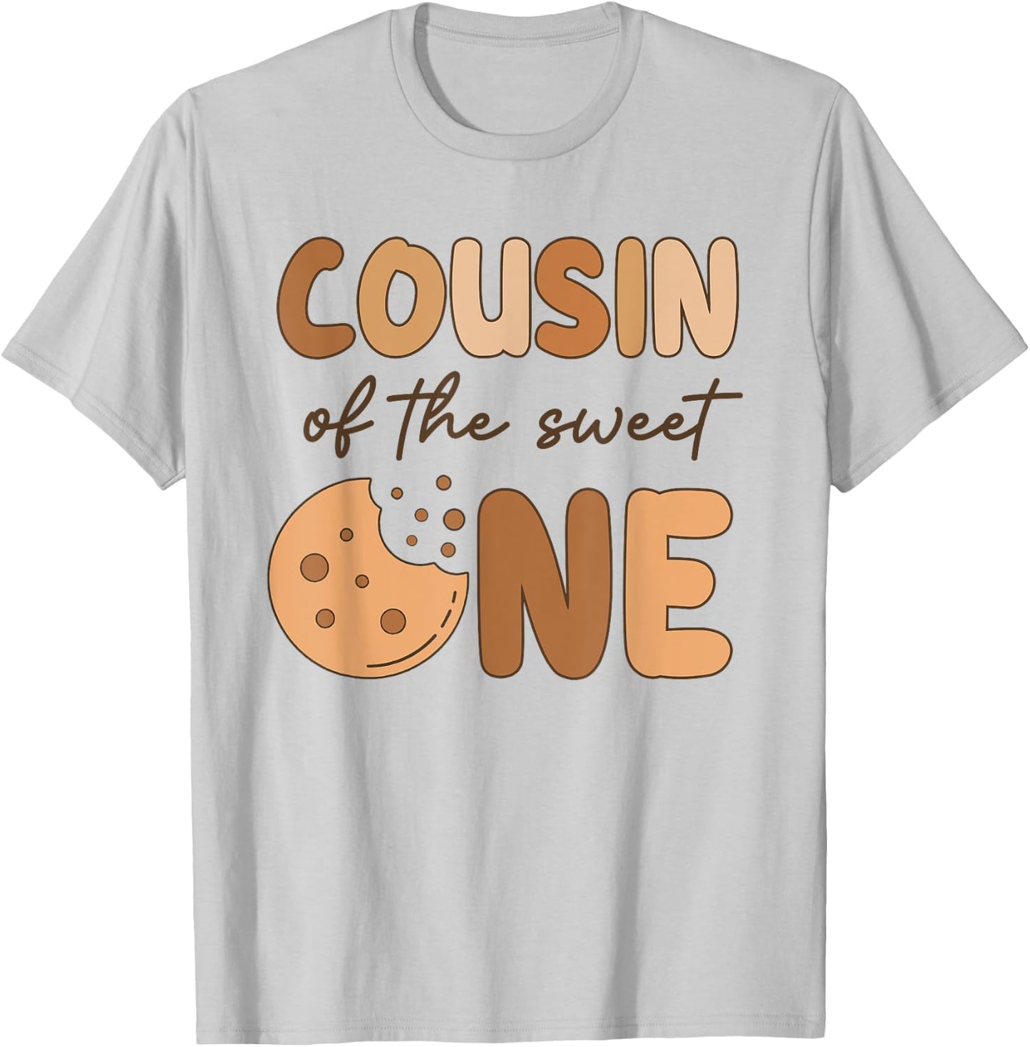 Cousin Of The Sweet One Cookies and Milk Birthday Party T-Shirt - T-Shirt | Ash
