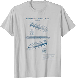 Monorail Blue Print T-Shirt - T-Shirt | Ash