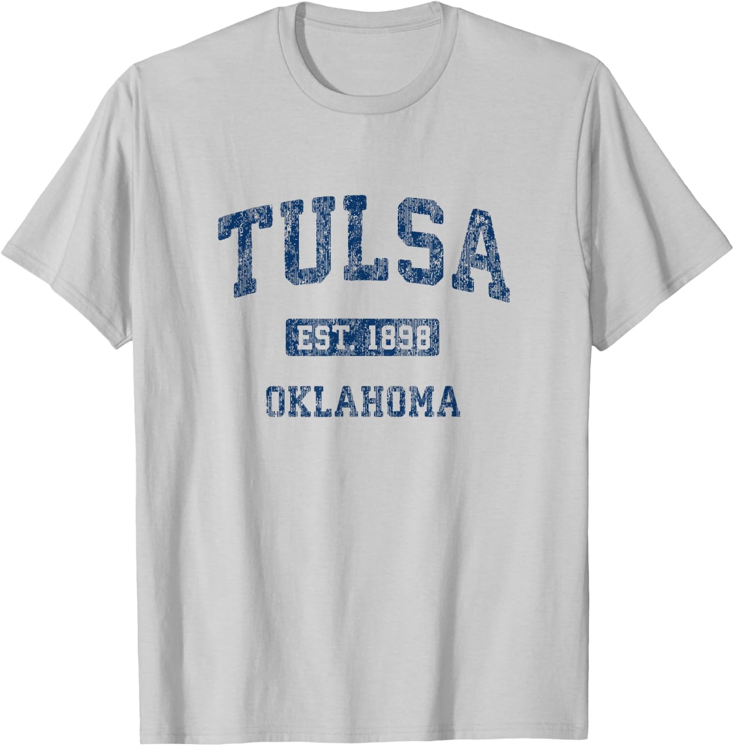 Tulsa Oklahoma OK Vintage Athletic Sports Design T-Shirt - T-Shirt | Ash
