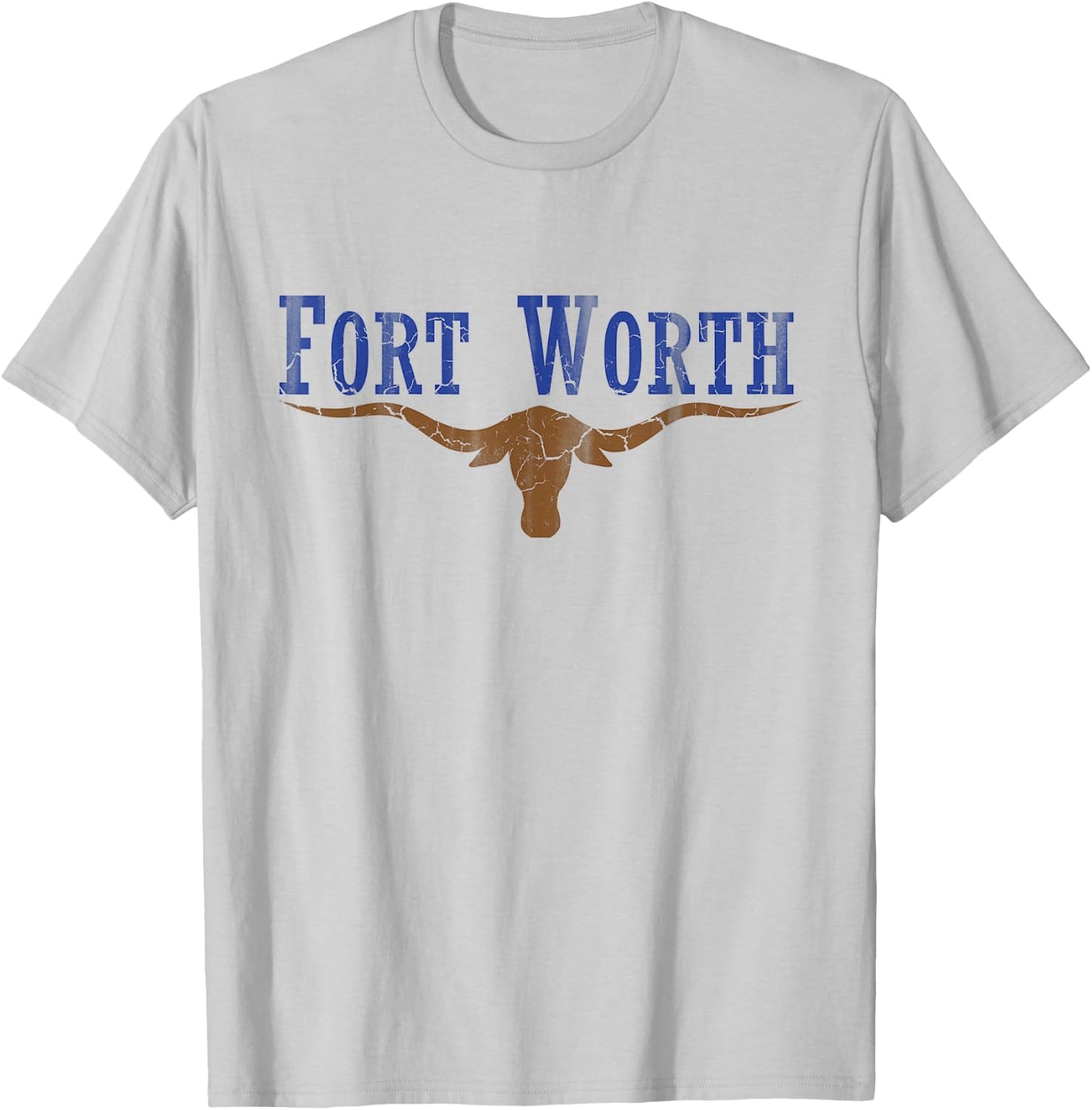 Vintage Fort Worth Texas Flag Men Women Kids T-Shirt - T-Shirt | Ash