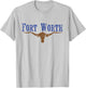 Vintage Fort Worth Texas Flag Men Women Kids T-Shirt - T-Shirt | Ash