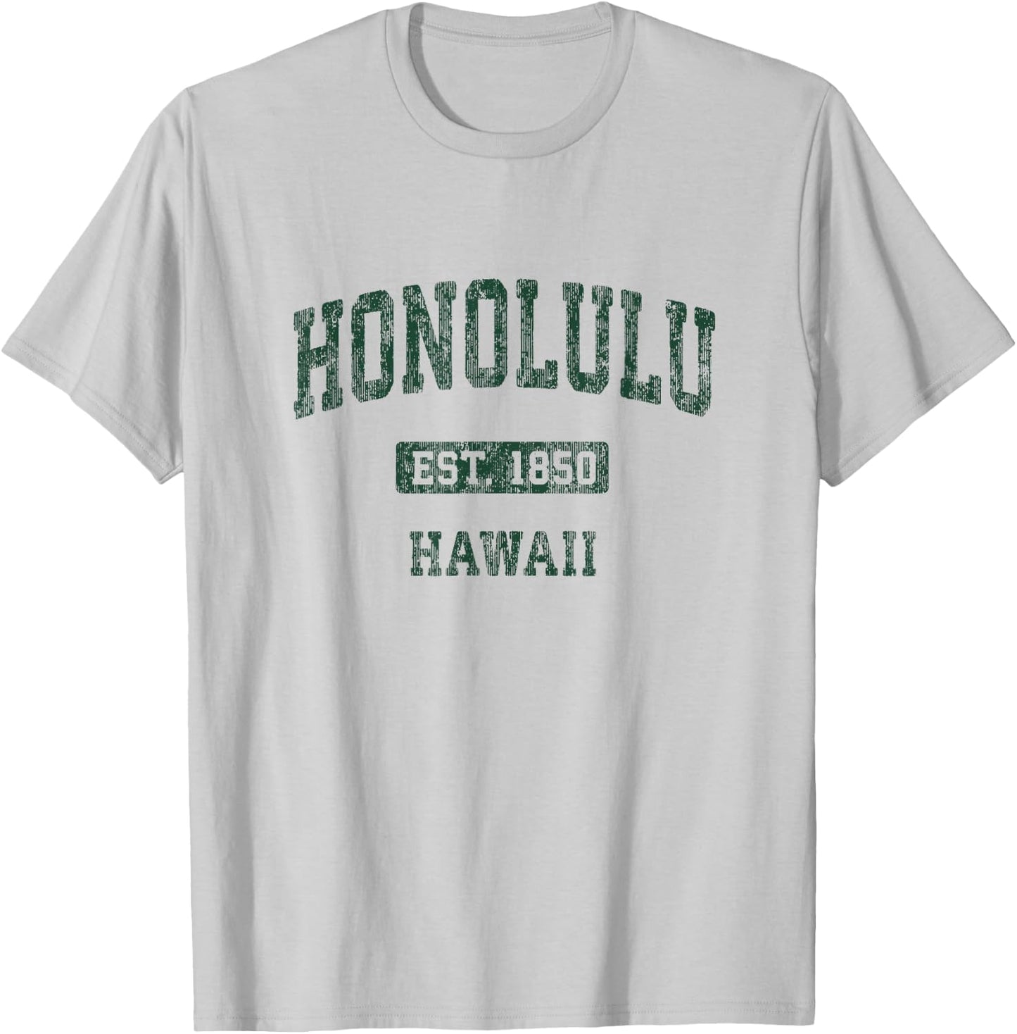 Honolulu Hawaii HI Vintage Athletic Sports Design T-Shirt - T-Shirt | Ash