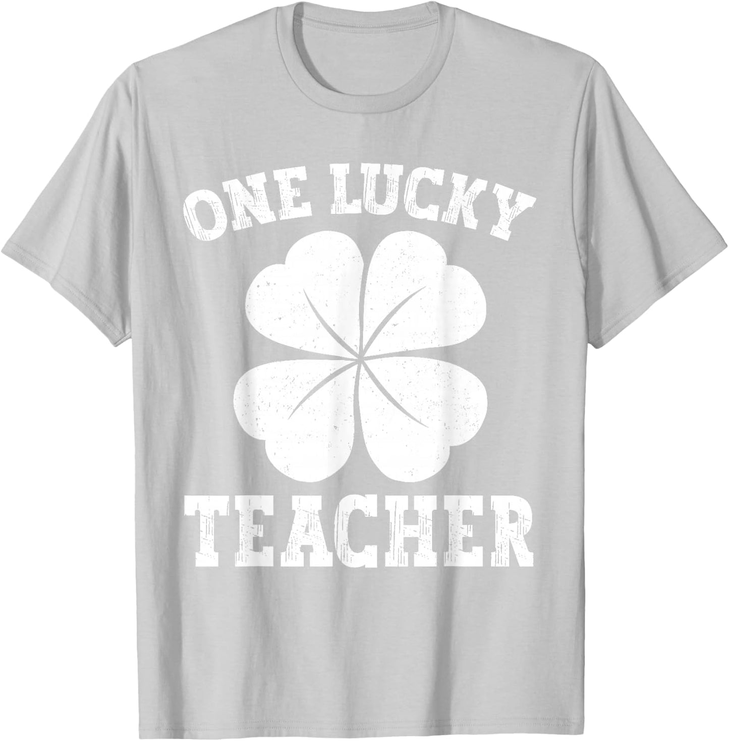 Vintage One Lucky Teacher Green St Patrick's Day Teacher T-Shirt - T-Shirt | Ash