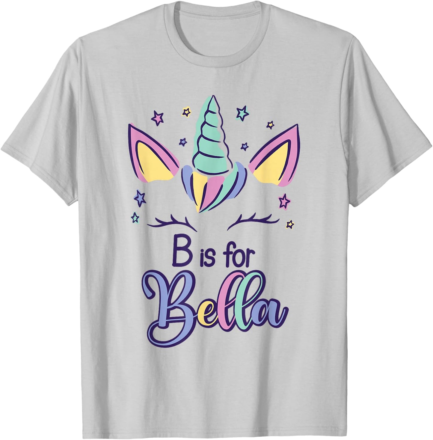 First Name Bella Personalized B Is For Bella T-Shirt - T-Shirt | Ash
