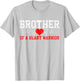 Heart Disease Heartbeat Warrior Brother Gift T-Shirt - T-Shirt | Ash