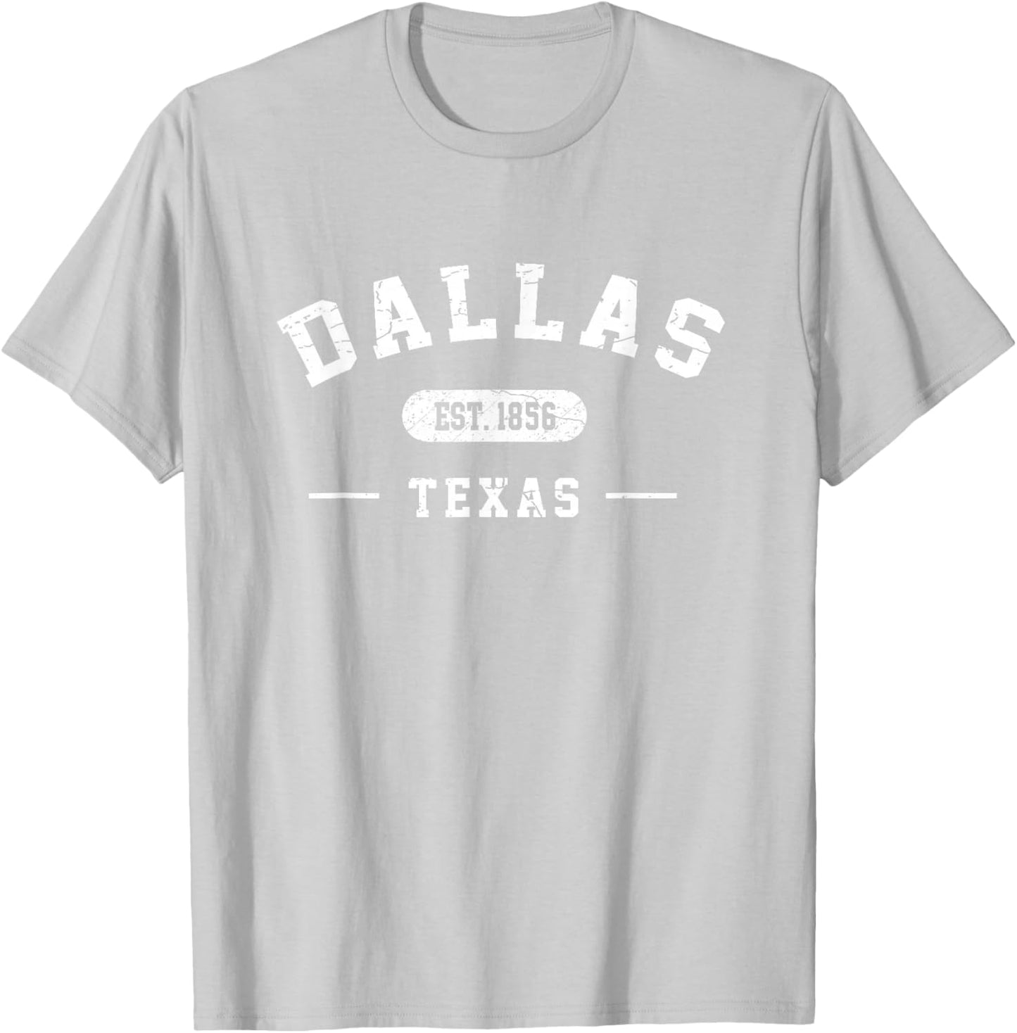Dallas Texas Est 1856 Pride Vintage Retro Athletic Style T-Shirt - T-Shirt | Ash
