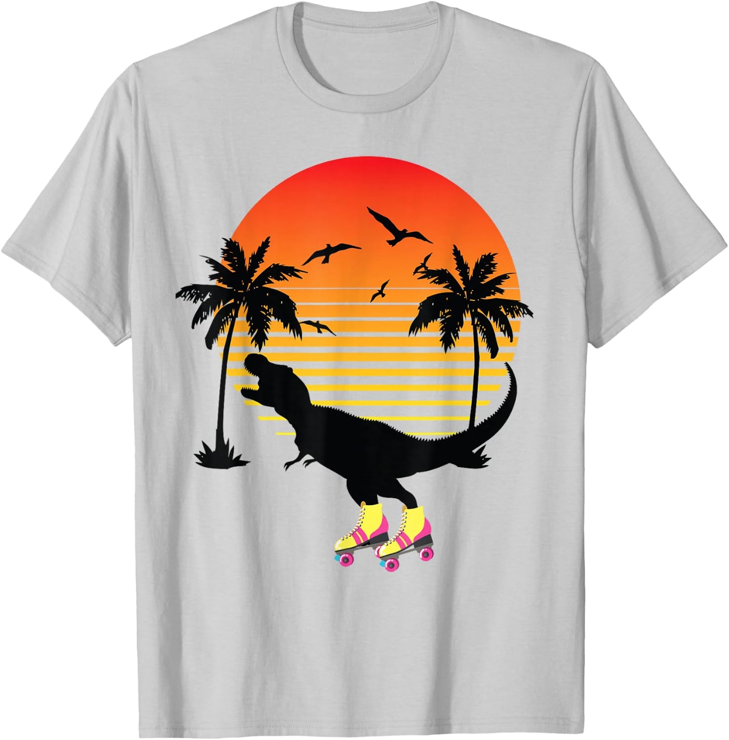Vintage Trex Roller Skate Derby California 80s T-Shirt - T-Shirt | Ash
