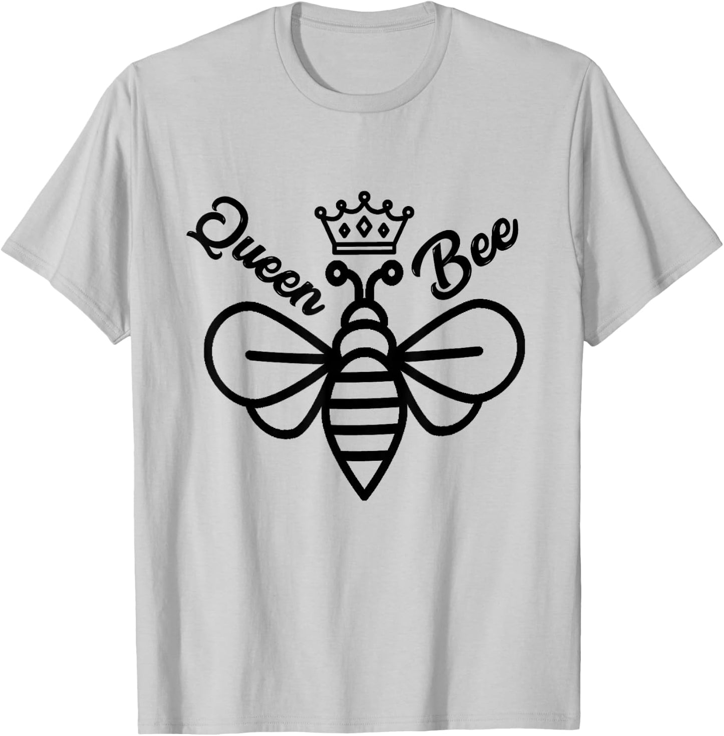 Beekeeping Crown Queen Bee T-Shirt - T-Shirt | Ash