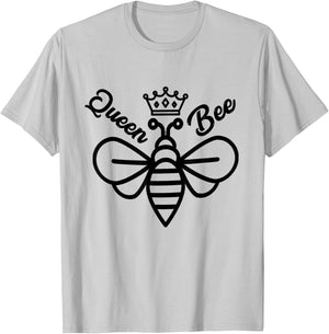 Beekeeping Crown Queen Bee T-Shirt - T-Shirt | Ash