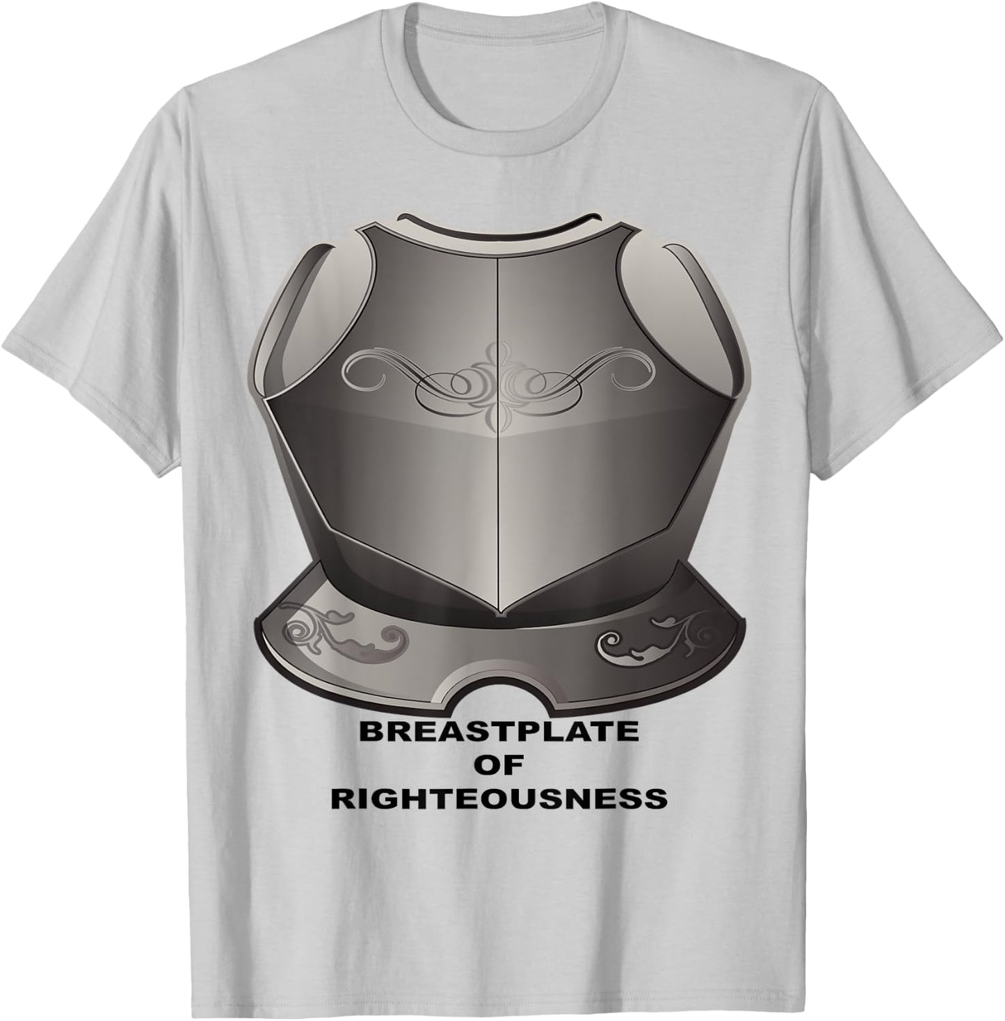 Breastplate of Righteousness Christian T-Shirt - T-Shirt | Ash