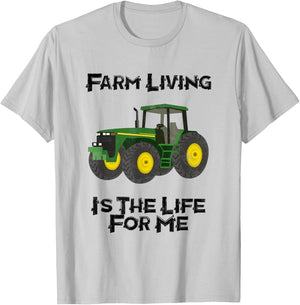Farm Living Is The Life For Me T-Shirt - T-Shirt | Ash