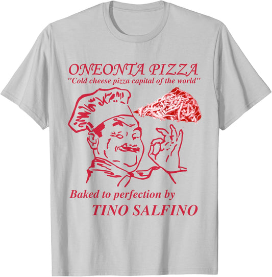 133 Apparel Oneonta NY Cold Cheese Pizza T-Shirt - T-Shirt | Ash