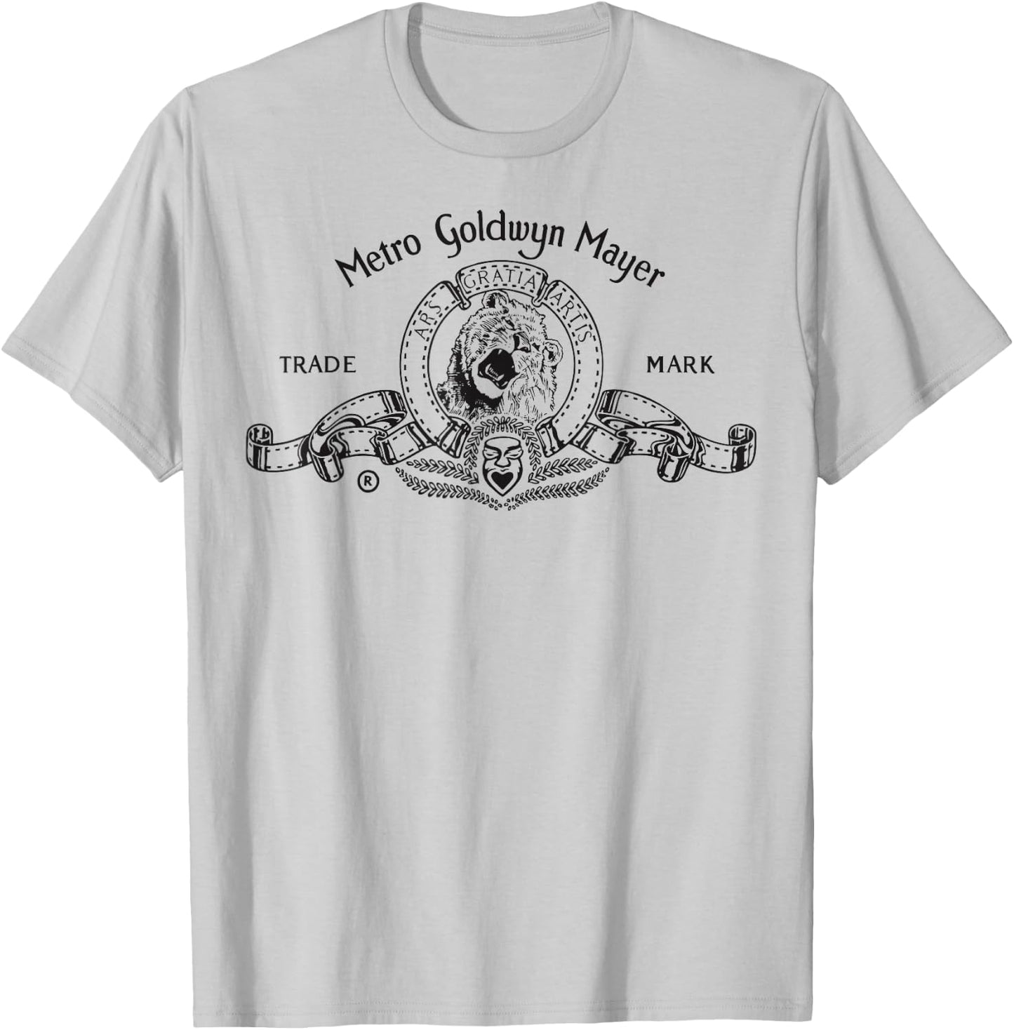 MGM Classic Lion Outlined Logo T-Shirt - T-Shirt | Ash