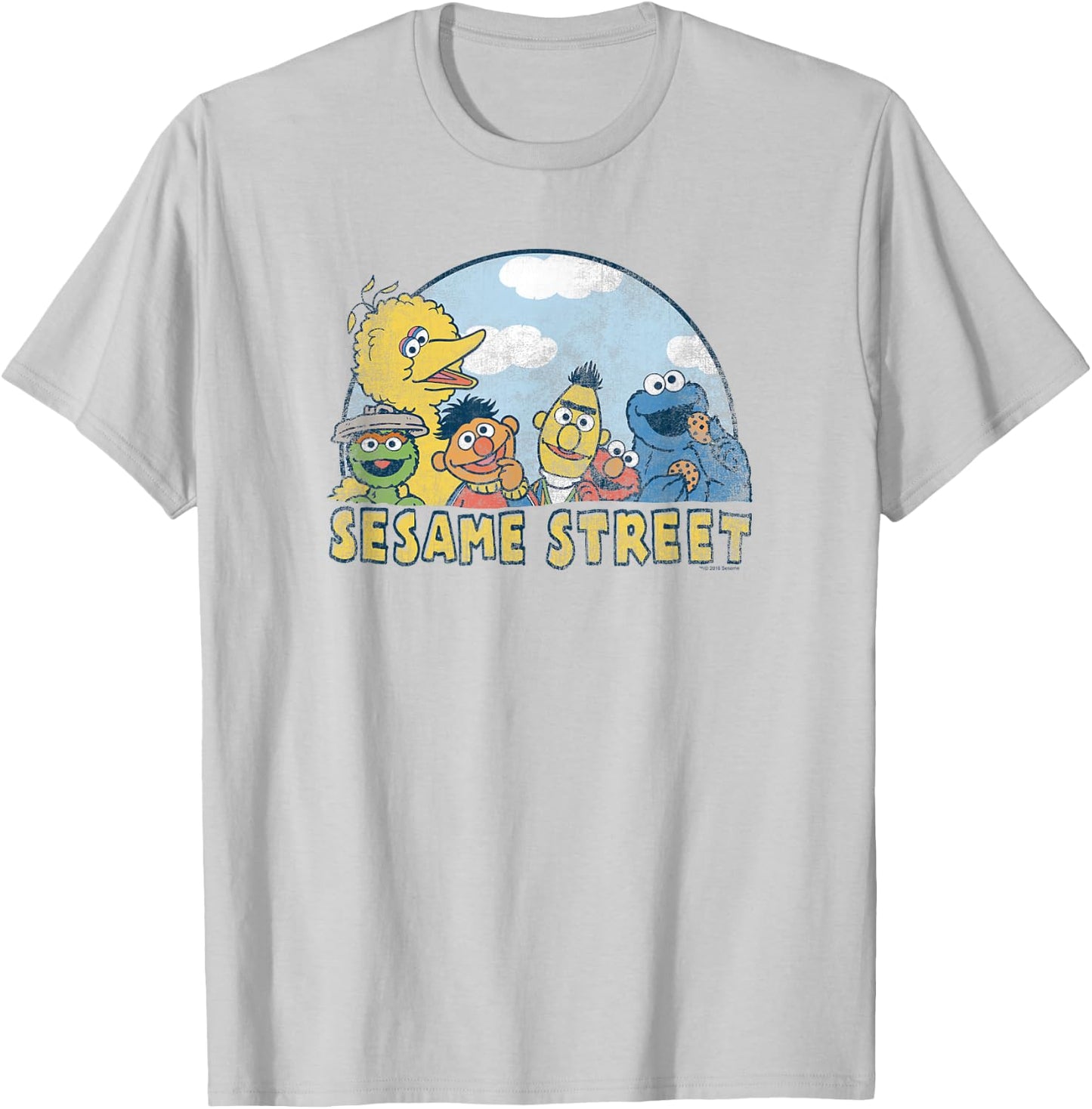 Sesame Street Group T Shirt T-Shirt - T-Shirt | Ash