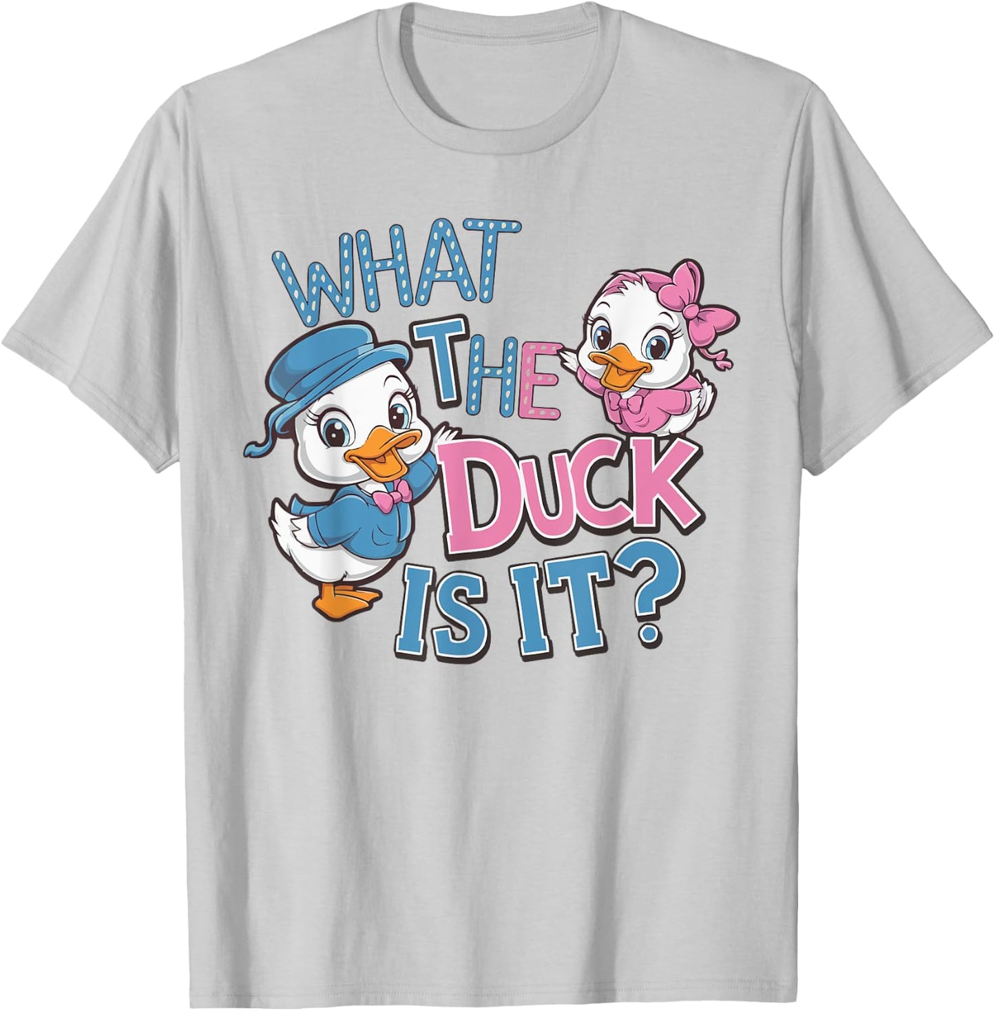 What the Duck Is It Gender Reveal Baby Shower Party T-Shirt - T-Shirt | Ash