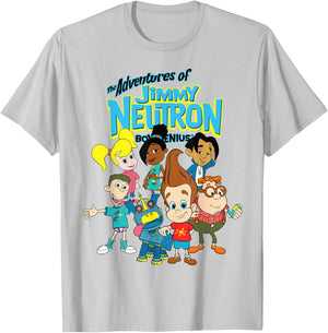 Nickelodeon The Adventures Of Jimmy Neutron Characters T-Shirt - T-Shirt | Ash